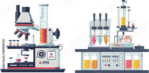 Laboratory device for scientific research. Sample study machine