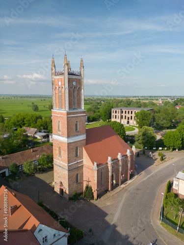 Gothic Templar church in the village of Slonsk in western Poland © Marcin