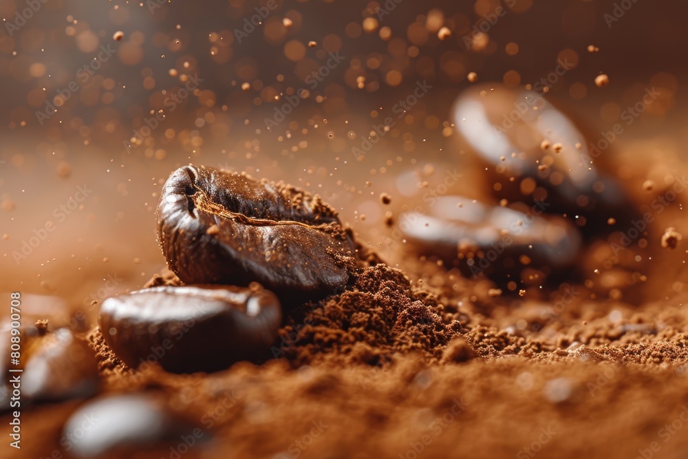 Coffee grains background. Coffee bean Coffee grains background. Coffee bean