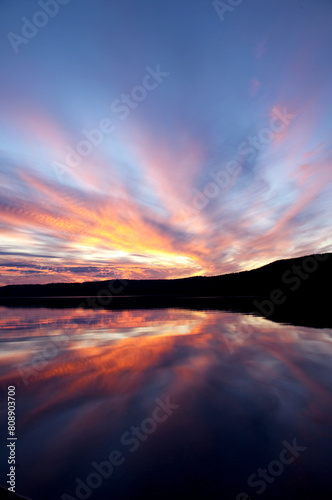 sunset over the lake, åre,jämtland,sweden,sverige,norrland,Mats