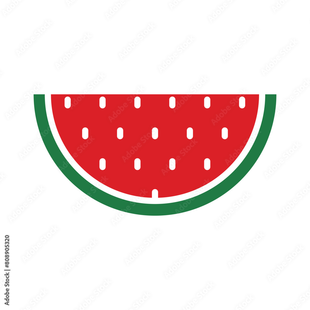 watermelon fruit icon vector in trendy style watermelon fruit icon vector in trendy style