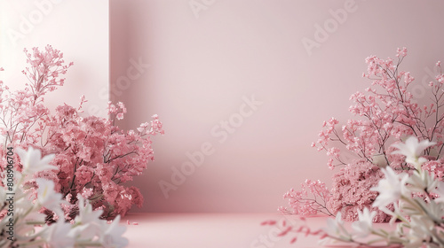 Pink Floral Background, Pink Flower sea