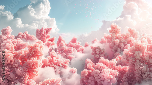 Pink Floral Background, Pink Flower sea