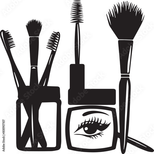 set of brushes for make up