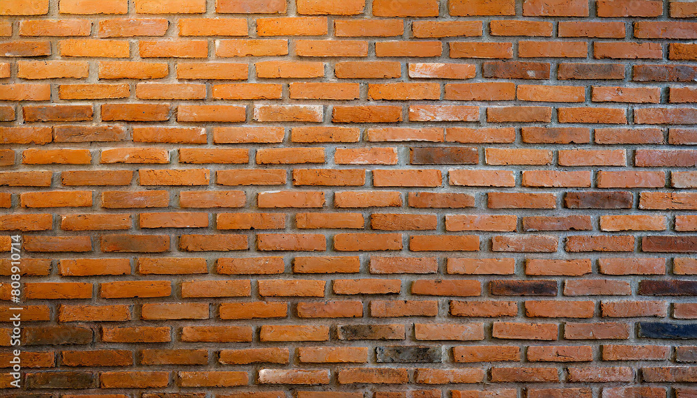 Fototapeta premium Classic brown brick wall texture for background.
