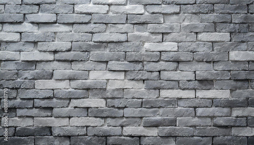 Classic gray and brown brick wall texture for background. 