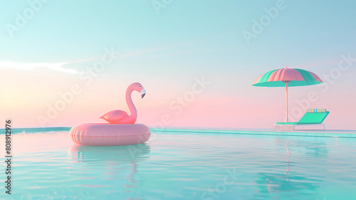 A Pool Party Scene in the Summer Time, Swimming Pool, Summer, Fun, Travel, Vacation