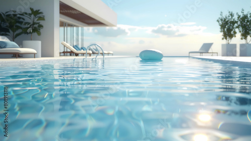 A Pool Party Scene in the Summer Time, Swimming Pool, Summer, Fun, Travel, Vacation
