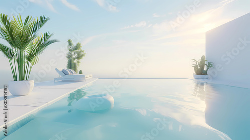 A Pool Party Scene in the Summer Time, Swimming Pool, Summer, Fun, Travel, Vacation