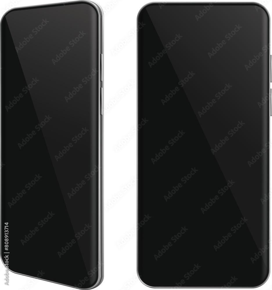 black smartphone isolated on white background black smartphone isolated on white background