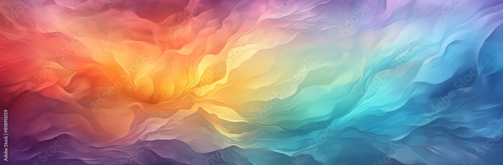 Fototapeta premium Vibrant and dynamic abstract colorful wavy background with digital art. Multicolored gradient. Smooth transitions. And artistic wave patterns for use as a modern. Stylish