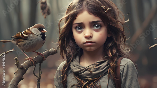 Mila the sparrow)
A wandering, lost gaze, looking into the eyes in search of approval and the desire to find your ideal, for whom she will follow to the ends of the earth
Not very tidy, chaotic, late, photo