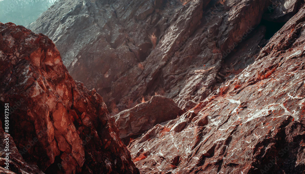 A close-up of rocks and gravel, showcasing the natural textures and colors. Generative AI. A close-up of rocks and gravel, showcasing the natural textures and colors. Generative AI.