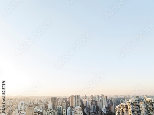 Fotos aéreas da região do Brooklin em São Paulo. Zona Sul, ao amanhecer, e também o skyline dos prédios mais modernos. photo