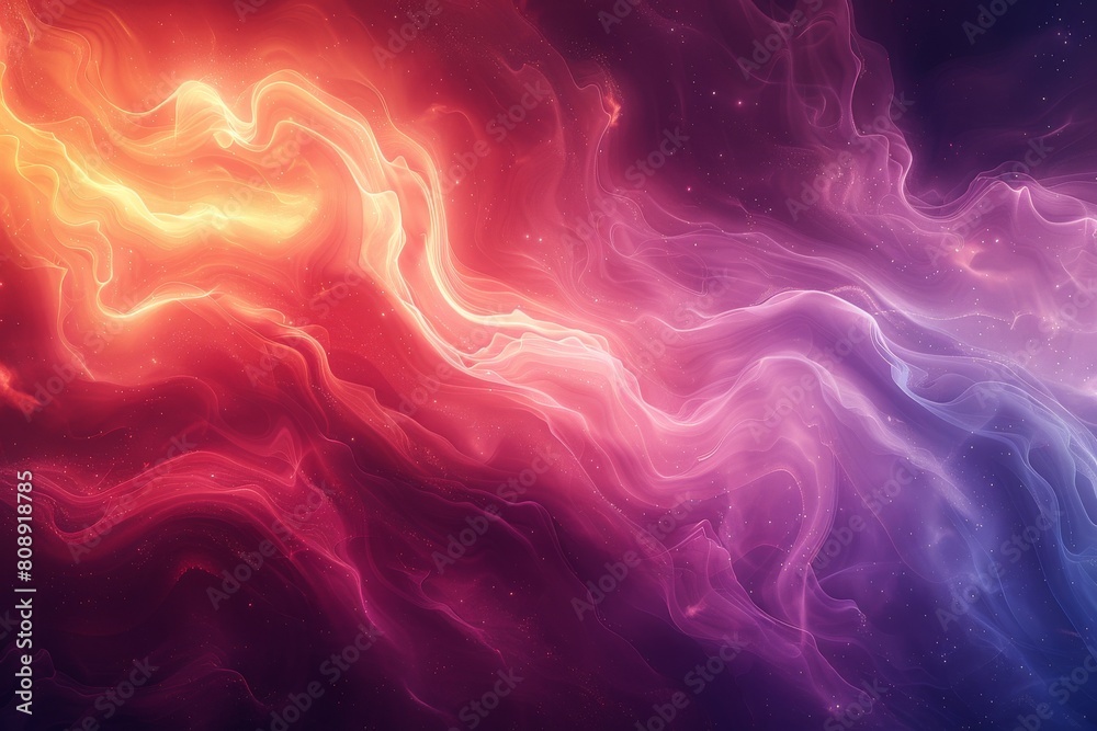 A digital creation suggests a cosmic nebula with flowing patterns in warm orange and cool purple tones, giving an interstellar impression A digital creation suggests a cosmic nebula with flowing patterns in warm orange and cool purple tones, giving an interstellar impression