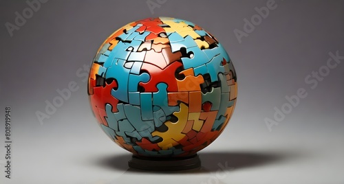 sphere with puzzle 