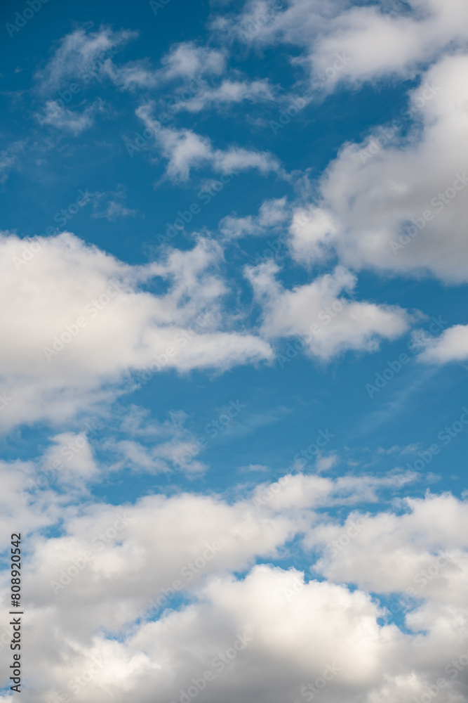 Vivid Blue Sky with Fluffy White Clouds Vivid Blue Sky with Fluffy White Clouds