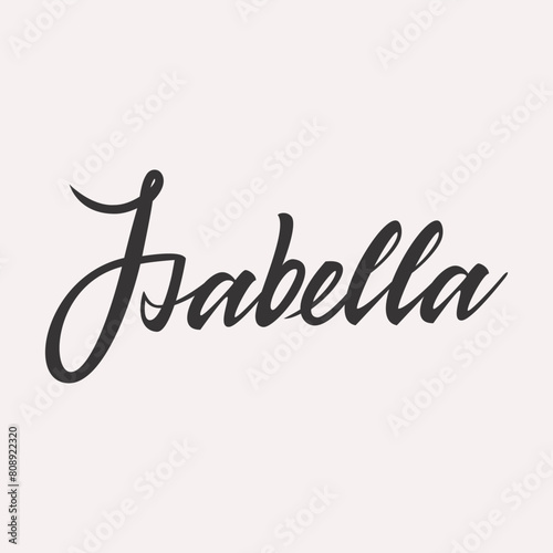Isabella English name greeting lettering card