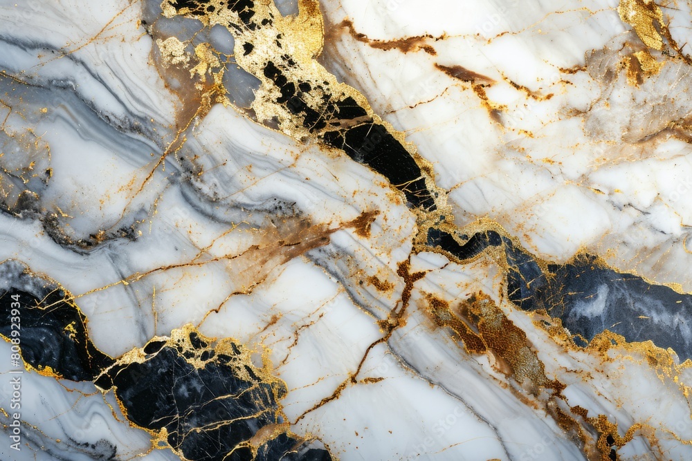 Natural White and Gold marble texture for skin tile wallpaper luxurious background. Creative Stone ceramic art interiors design, Ai generated