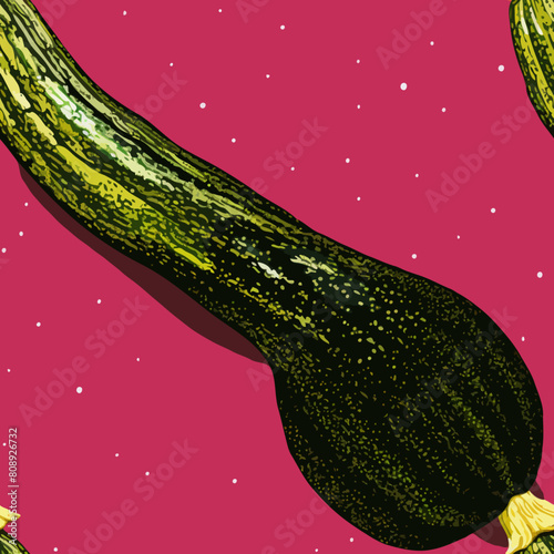 Seamless Colorful Cucumber Pattern
