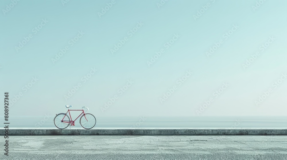 Fototapeta premium bicycle , horizon, with copy space. world bicycle day