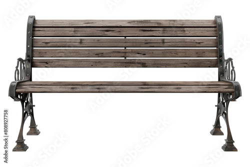 Park bench Isolated on transparent background