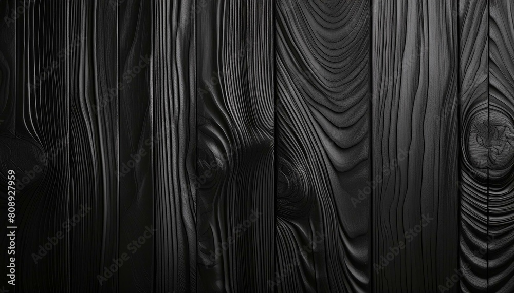 Fototapeta premium dark ebony wood background, boasting an intense jet black hue that captivates textured wooden surface offers a striking backdrop for design
