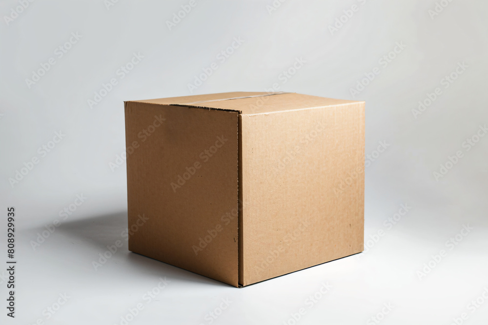 a cardboard box sitting on a white surface a cardboard box sitting on a white surface