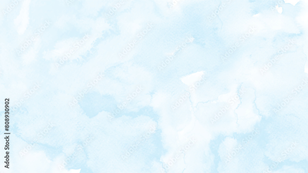 Abstract light blue watercolor stain for background