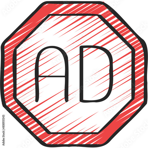 Ad Blocker Sign Icon