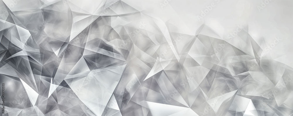 Obraz premium White gray crystals, closeup macro detail - abstract crystalline background. Generative AI