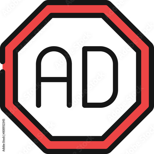 Ad Blocker Sign Icon