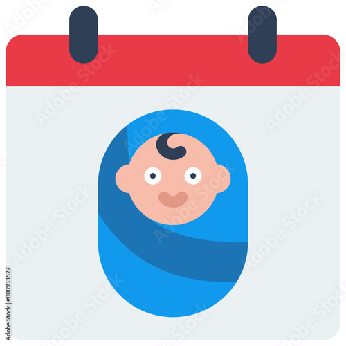 Baby Due Date Calendar Icon