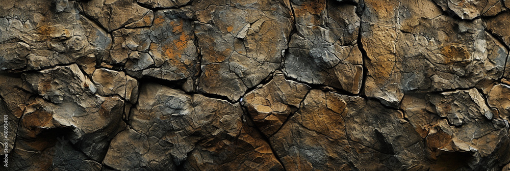.A photograph highlighting the organic beauty of an old rock wall texture