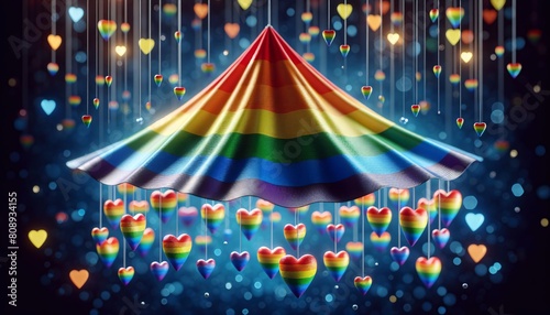 Zeltdach mit Regenbogenfarben, Pride, LGBT Community