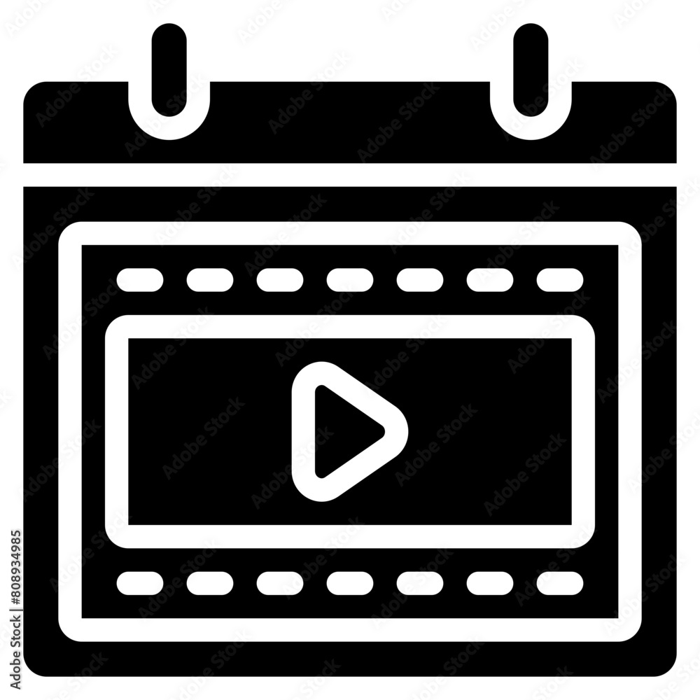 Video Calendar Icon Video Calendar Icon