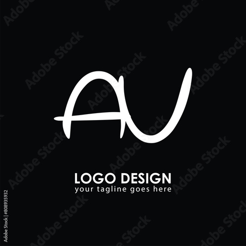 AV AV Logo Design, Creative Minimal Letter AV AV Monogram