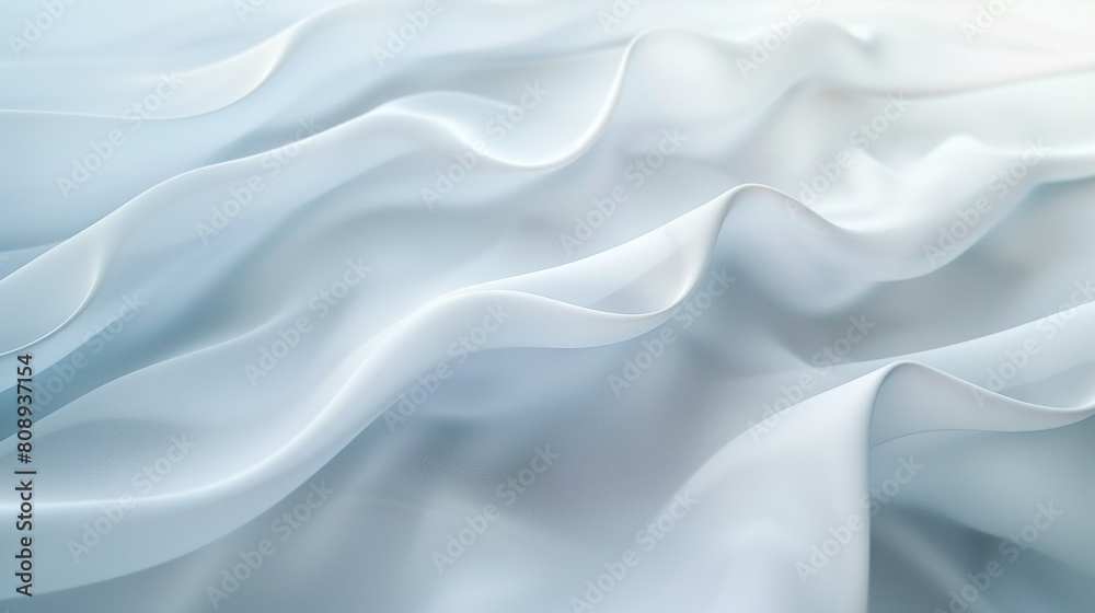 A white fabric with a wave pattern. The wave pattern is very prominent and covers the entire fabric A white fabric with a wave pattern. The wave pattern is very prominent and covers the entire fabric