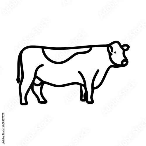 cow line icon vector in trendy style