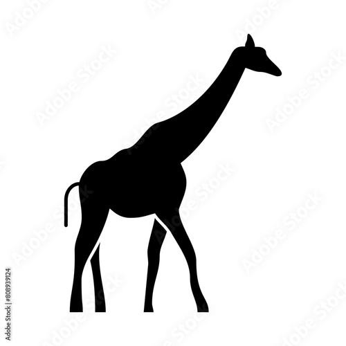 giraffe solid icon vector in trendy style