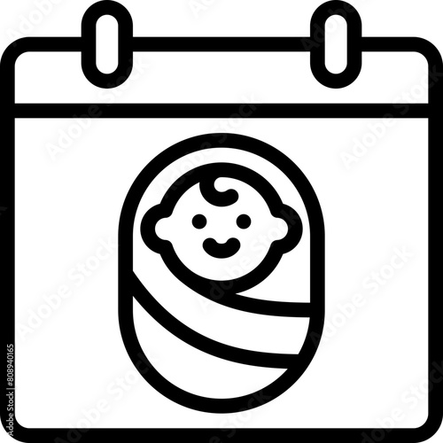 Baby Due Date Calendar Icon
