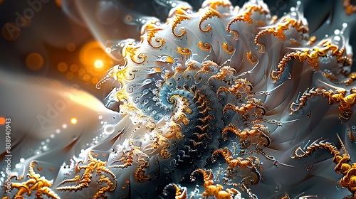 Beautifully generated mandelbrot fractals in vibrant colors of gold, silver, black and natural colors in 3D and 2D. Use as backdrops and background