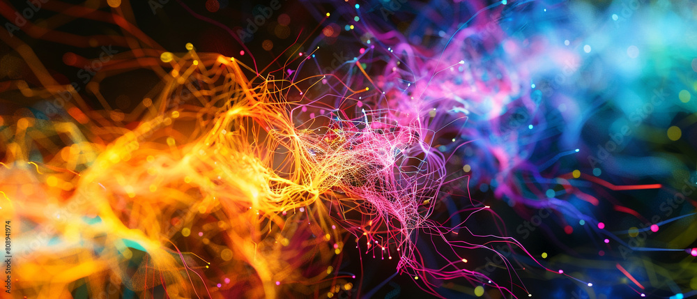 A dynamic array of colorful digital filaments, symbolizing the intricate pathways of network communication. A dynamic array of colorful digital filaments, symbolizing the intricate pathways of network communication.