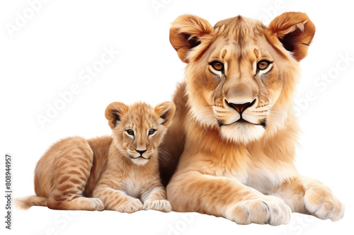 PNG Wildlife mammal animal togetherness. AI generated Image by rawpixel.