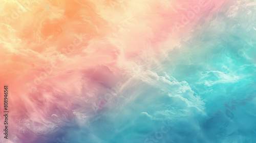 Vibrant Orange and Blue Swirling Clouds Abstract Background  for Creative Design