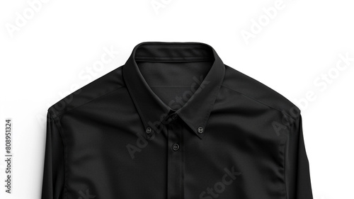 black shirt mockup template on white background
