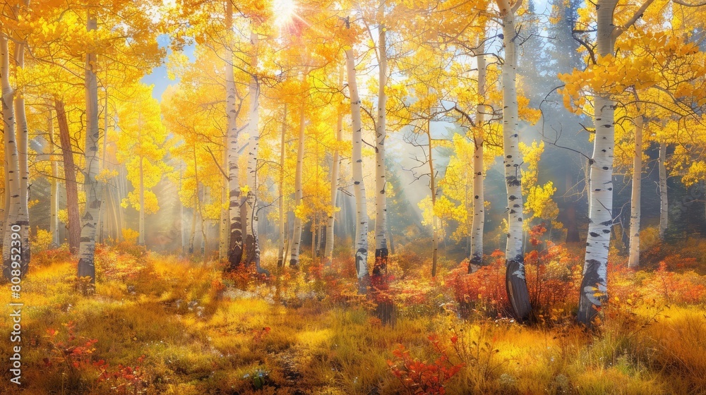 Autumn park scene. Generative AI Autumn park scene. Generative AI