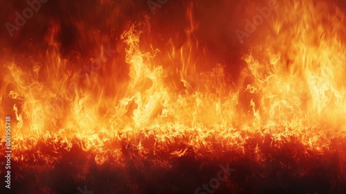 Fire inferno symbol. Generative AI