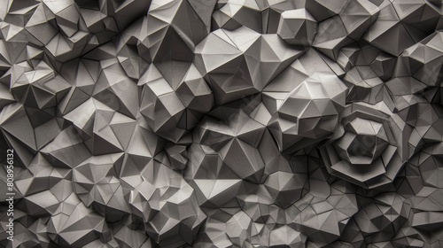 Geometric paper art. Generative AI