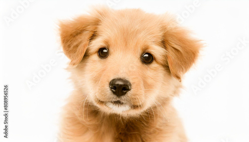 portrait of an adorbale mixed breed puppy © netsay